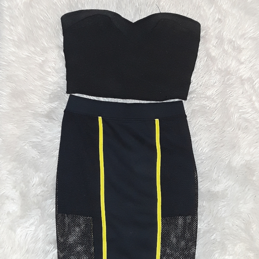 Black bandage crop top